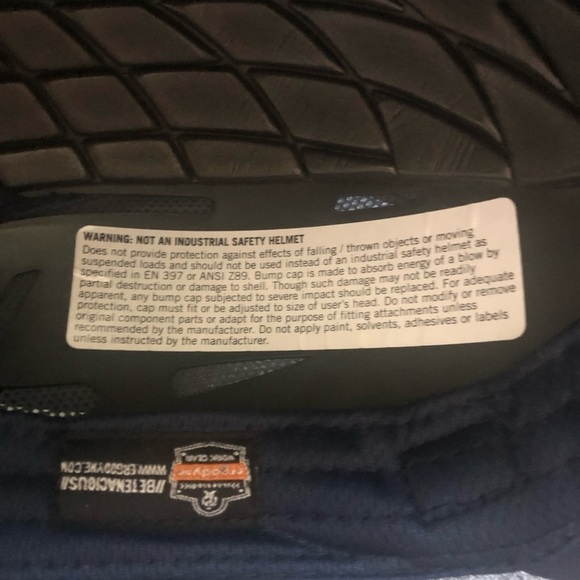Ergodyne Safety Bump Cap  Head Protection Short Brim Standard Size 8950, Navy - Picture 8 of 8